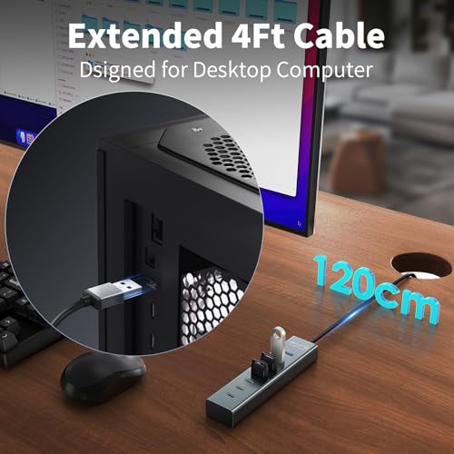 ABFCRTTW 4Ft 7-Port USB Hub 3.0 Model HB436