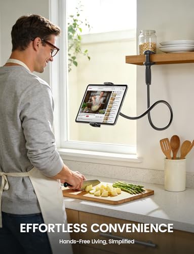 Lamicall Tablet Holder STGT03 Adjustable Gooseneck Mount for 4.7-13 inches Tablets and Cell Phones