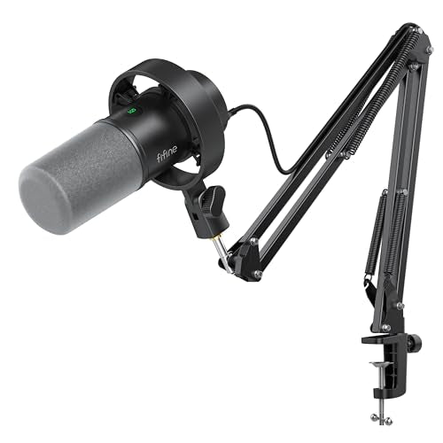 FIFINE K688CT USB/XLR Dynamic Microphone, 80dB, Unidirectional, Table Array, Black