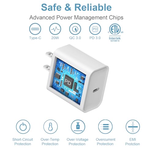 Novobit 20W USB-C Wall Charger CA-15T USB Type C Fast Charging Adapter