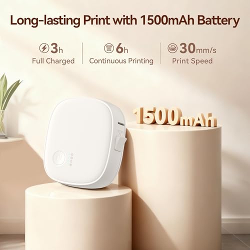 XenGro AH-P05-White Thermal Monochrome Portable Printer