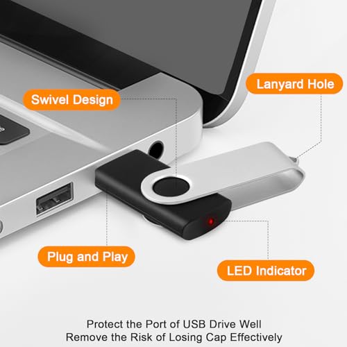 MECHEER 8GB USB2.0 Flash Drive 10-Pack 8G-10P-H