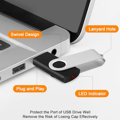 MECHEER 8GB USB2.0 Flash Drive 10-Pack 8G-10P-H