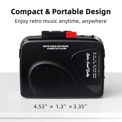 Mersoco Compact T201BUS AM/FM Radio Cassette Player Portable Recorder USB Powered
