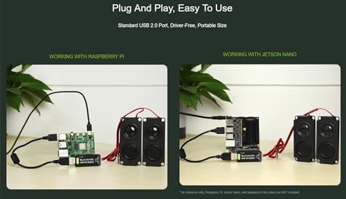 Waveshare USB Audio Sound Card USB2.0 Stereo 5.1 Compatible with Windows/Linux/Android
