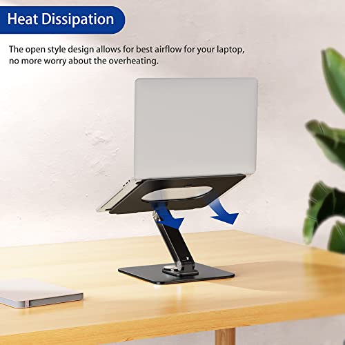 BESIGN LSX7 Tower Ergonomic Adjustable Laptop Stand with Clip Holder, Black
