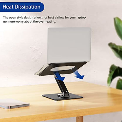 BESIGN LSX7 Tower Ergonomic Adjustable Laptop Stand with Clip Holder, Black