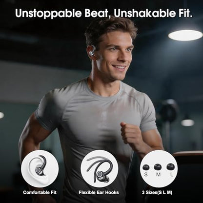 Csasan J90 Pro Wireless Earbuds Bluetooth 5.3 48H Battery Life No Jack