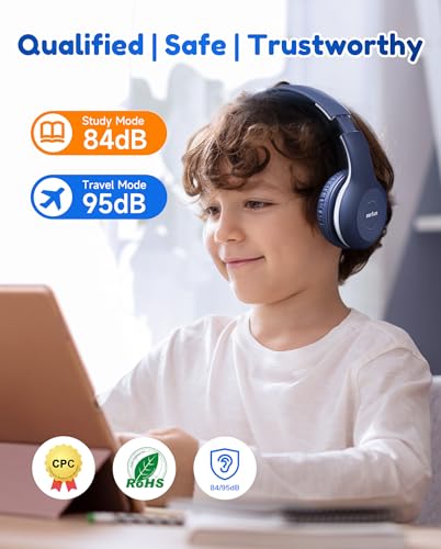 EarFun On-Ear Wired and Wireless Kids Headphones K2 Bluetooth 5.4 40mm Stereo