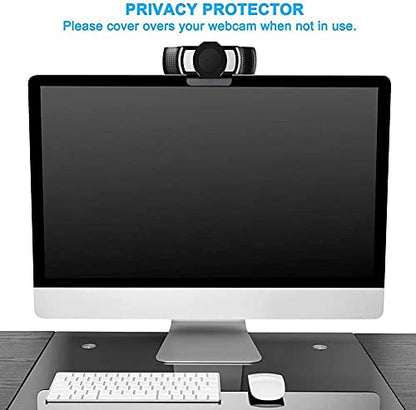 JCWINY 2 Pack Webcam Cover 1080p USB Black Webcam Privacy Shade