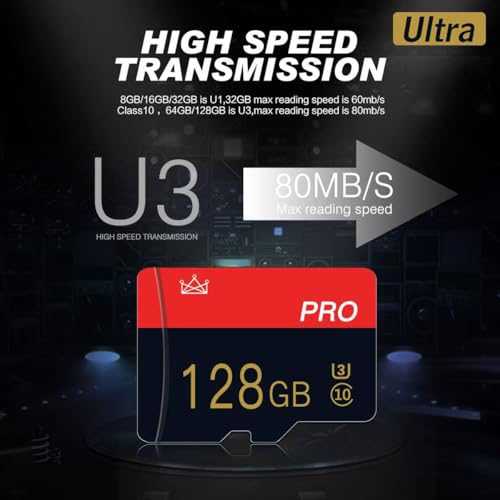 MORIC 128GB Micro SD Card 2 Pack Class 10 A1 Waterproof Memory Storage