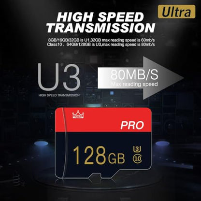 MORIC 128GB Micro SD Card 2 Pack Class 10 A1 Waterproof Memory Storage