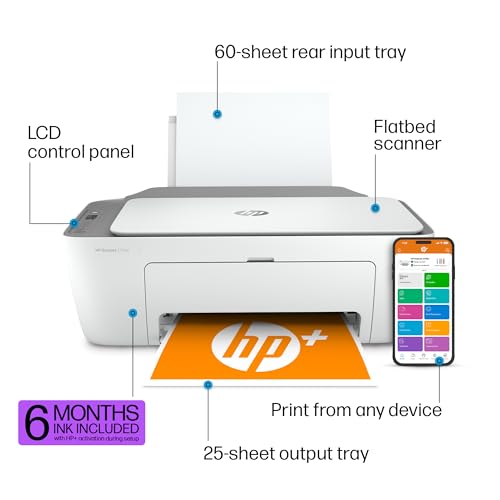 HP DeskJet 2755e Inkjet Printer 1200 DPI  Color Printing  All-in-One