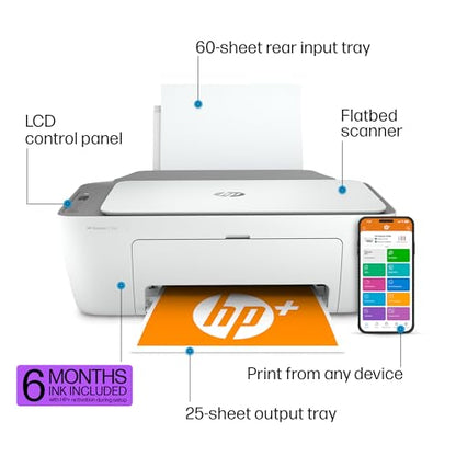 HP DeskJet 2755e Inkjet Printer 1200 DPI  Color Printing  All-in-One