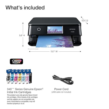 Epson Expression Photo XP-8800 5760 x 1440 Inkjet Printer Auto-Duplex Scanner Copier Wireless