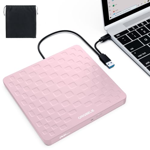 ORIGBELIE 2.5" TP520-Pink USB 3.0 CD/DVD External Drive, 8x, 24x