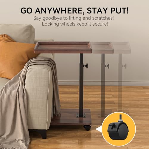 XNSDXV 30x40x50 cm A01 Walnut Brown End Table - Indoor Adjustable Height