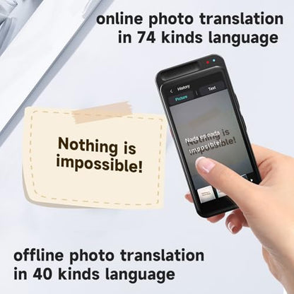 CAWRUGA 5.75 x 3.39 x 1.65 inches B0GZHQN24R 150+ Language Translation Device Voice/Text/Photo Translation Portable
