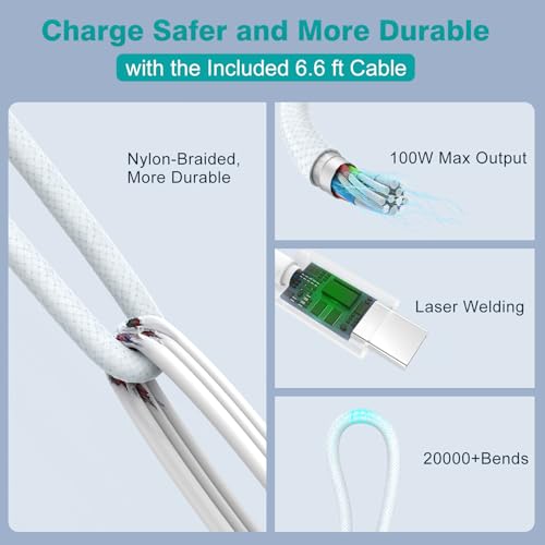 SATURNDOCK 100W USB Type C Charger Compatible with MacBook Pro 16 14 15 13 12 inch and MacBook Air 15 13 inch