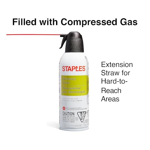 STAPLES 10 Fluid Ounces SPL10EN-2-CC Compressed Air Duster 2-Pack