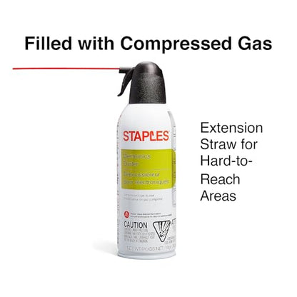 STAPLES 10 Fluid Ounces SPL10EN-2-CC Compressed Air Duster 2-Pack