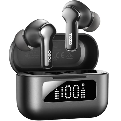 TOZO NC3 Wireless Earbuds Model T11141 with Active Noise Cancelling and ENC Microphone