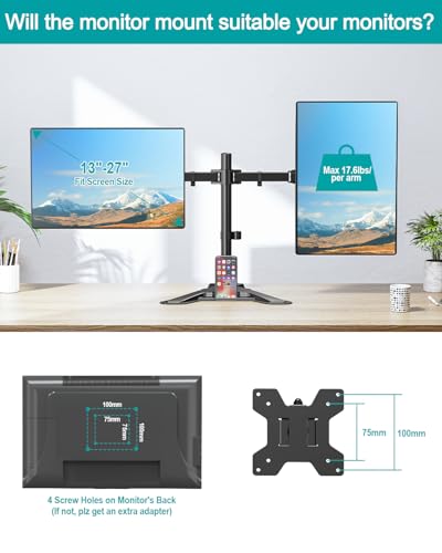 MOUNT PRO 2 Monitor Stand PR1009 Tabletop Mount VESA 75x75 100x100