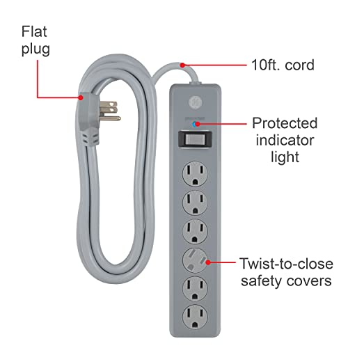 GE 6-Outlet Surge Protector DFTQ-R203 120 Volts 15 Amps