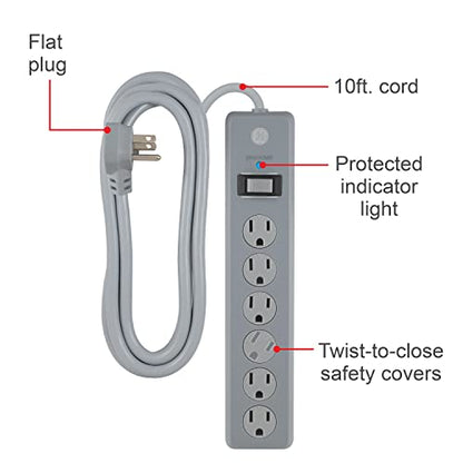 GE 6-Outlet Surge Protector DFTQ-R203 120 Volts 15 Amps