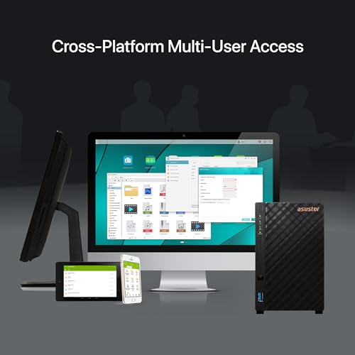 Asustor 10 x 5.98 x 12.99 inches AS1202T Network Attached Storage with 1.7GHz Quad-Core CPU