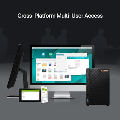 Asustor 10 x 5.98 x 12.99 inches AS1202T Network Attached Storage with 1.7GHz Quad-Core CPU