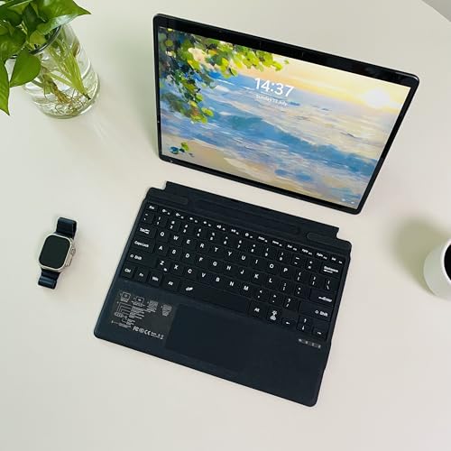 Zoof Surface Pro 11/10/9/8/X Detachable Keyboard; Bluetooth; Ambidextrous; QWERTY Layout; Lightweight; Rechargeable; Black