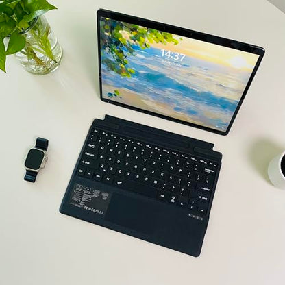 Zoof Surface Pro 11/10/9/8/X Detachable Keyboard; Bluetooth; Ambidextrous; QWERTY Layout; Lightweight; Rechargeable; Black