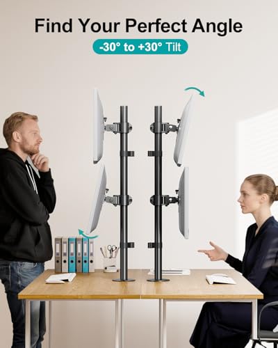 MOUNT PRO Vertical Dual Monitor Stand 32 inch VESA 75x75mm 100x100mm