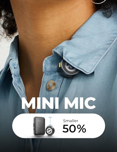 HollyView 0.39" Lark M2 Wireless Lavalier Microphone 48kHz 24-bit USB Type-C Connector Audio