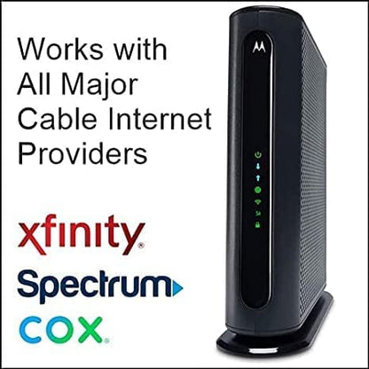 Motorola 8.6x2.6x8.6 inches MG755010CR 686Mbps 16x4 Cable Modem Router