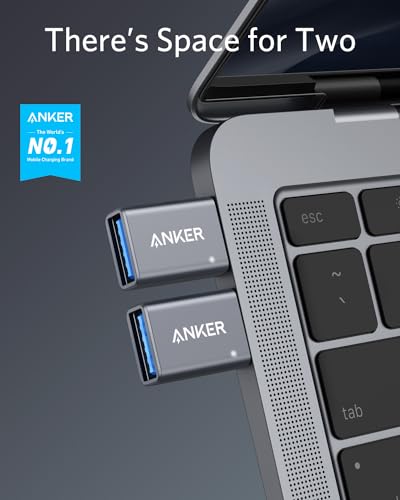 Anker 2-Port USB Type C Adapter A8731 High-Speed Data Transfer for Laptops, Tablets, Smartphones