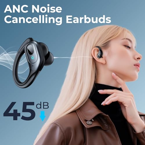 occiam T19 Wireless Earbuds 90Hrs Playback Bluetooth 5.4 In-Ear Active Noise Cancellation Headphones Sports
