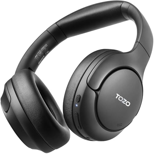 TOZO T12052 Wireless Over-Ear Headphones with Noise Cancelling and Bluetooth Connectivity