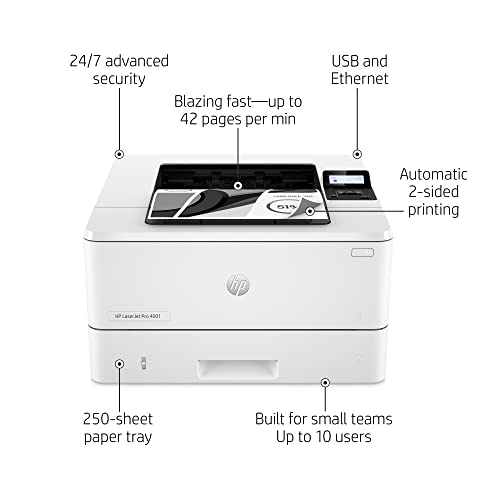 HP LaserJet Pro 4001dn Monochrome Laser Printer 1200 x 1200 dpi