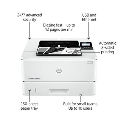 HP LaserJet Pro 4001dn Monochrome Laser Printer 1200 x 1200 dpi
