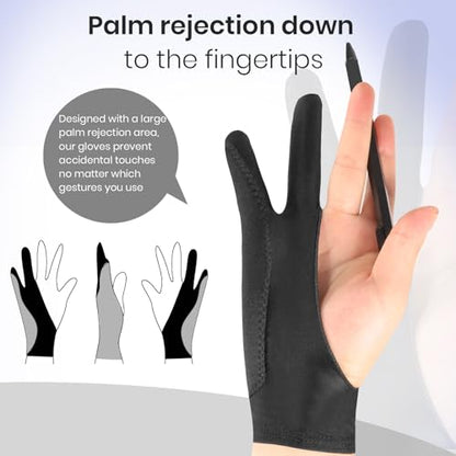 Kortimu TwoFinger PalmReject Digital Drawing Glove