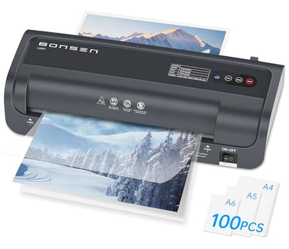 BONSEN 100 Count A4 Laminator B101A, Thermal Laminating Machine
