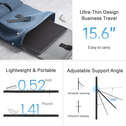 UFYQL 15.6-inch F156P02 FHD 1080p 60Hz LCD Monitor