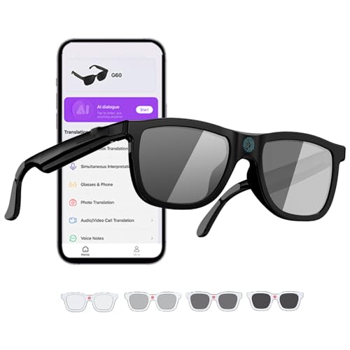 AMZISH Smart Glasses 100mah Bluetooth No GPS Water Repellent Oval