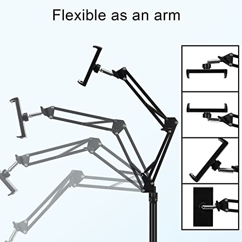 SAMHOUSING Tablet Floor Stand 8.3x13x53 inches LD-1109 360-Degree Rotation Adjustable Metal Holder