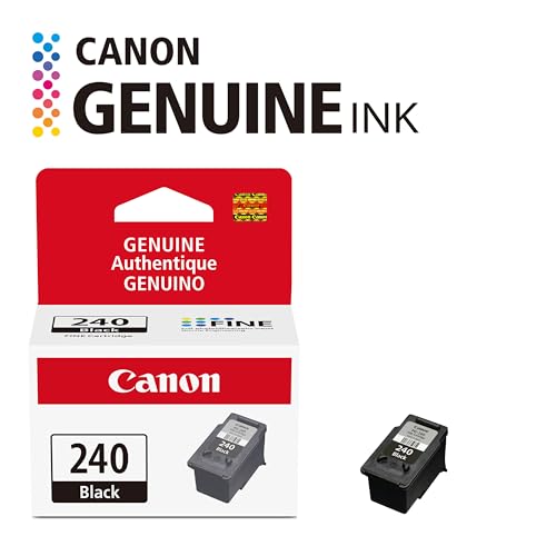 Canon PG-240 Genuine Black Ink Cartridge, 180 Page Yield, Compatible with MG2120/3122/3520, MX512, TS5120