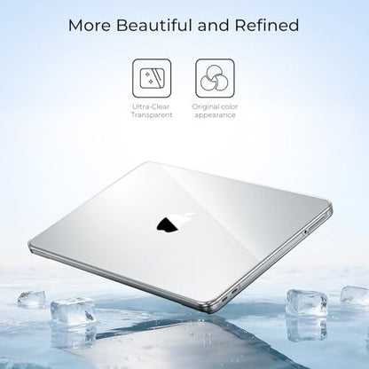 EooCoo MacBook Neo Case 13 Inch A3404 A18 Pro Chip Crystal Clear Hard Shell with Keyboard Cover & Screen Protector