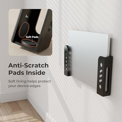 Varghesyla 7.2x2.05x1.65inch Laptop Mount Bracket 32mm Thickness Steel Durable Universal Wall/Under Desk Holder