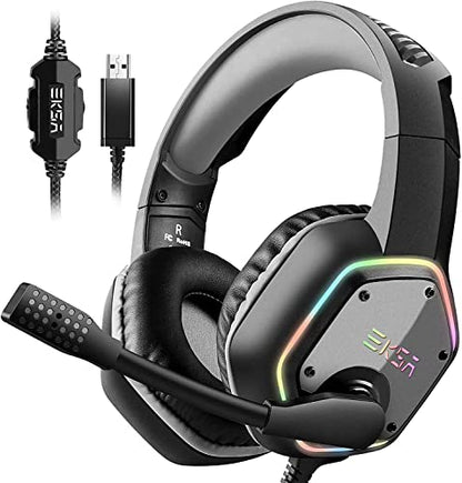 EKSA E1000 USB Wired Headset 50mm Dynamic Driver 20Hz - 20kHz Over Ear Headphones
